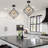 3-Light 15" W Dimmable Caged Modern Geometric Semi Flush Mount Lighting