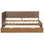 Wood Daybed With 2 Drawers And Rustic Guardrail-427205309