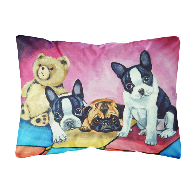 Multiple Breeds Indoor/Outdoor Throw Pillow
