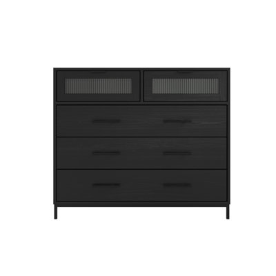 EDISON MATTE BLACK / REEDED CHEST