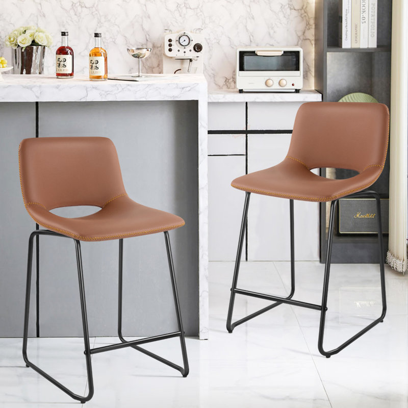 Tabouret Saraye, Orange, Petit tabouret (siège d'une hauteur de 21 po)