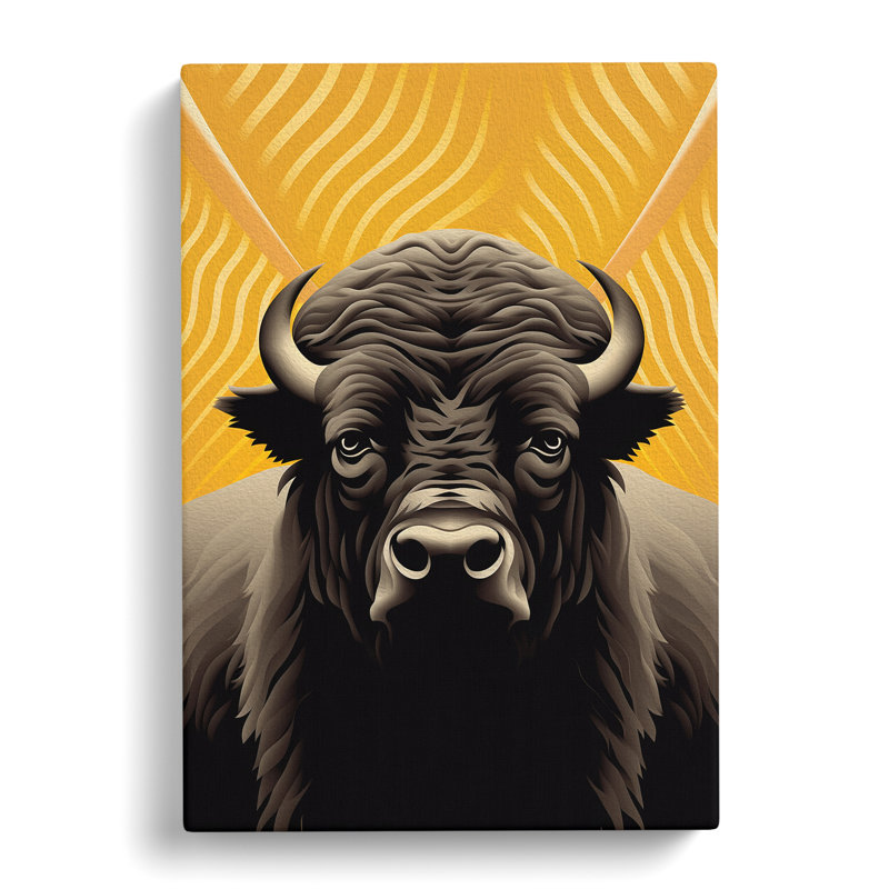 Bison - Wrapped Canvas, 76cm H x 50cm W x 3cm D