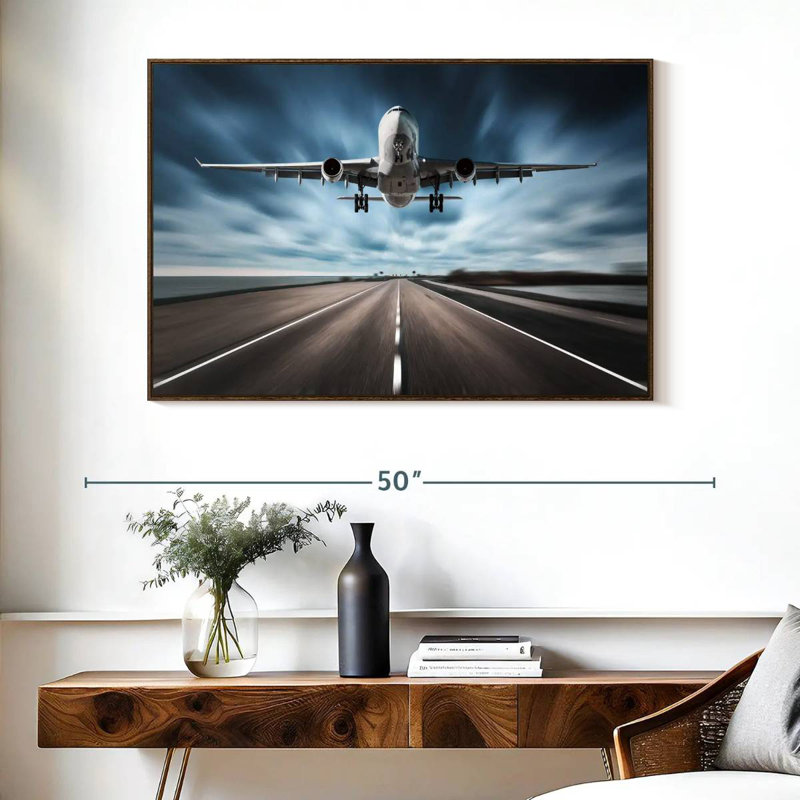 Avion de piste, Cadre flottant noyer, 40 po x 27 po