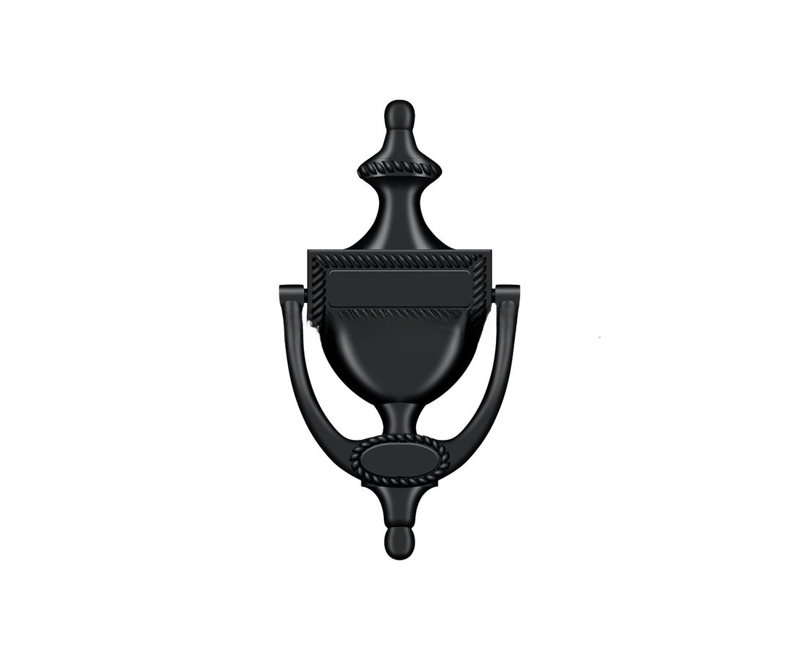 Victorian Brass Door Knocker, Black