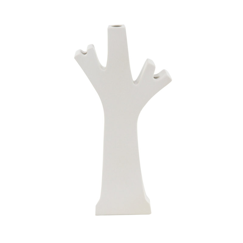 Vase de table en céramique modern Henslee, Blanc