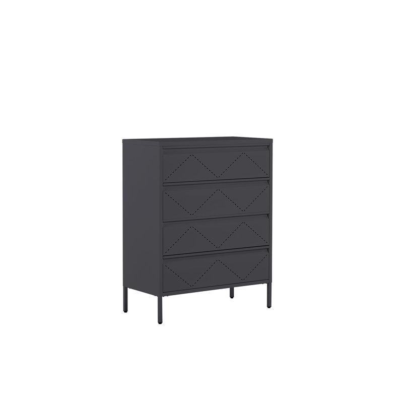 Donji 80 cm W Chest of 4 Drawers, Black
