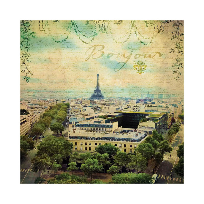 Eiffel Romance V by Sandy Lloyd - Wrapped Canvas Print, 30.48 cm H x 30.48 cm W