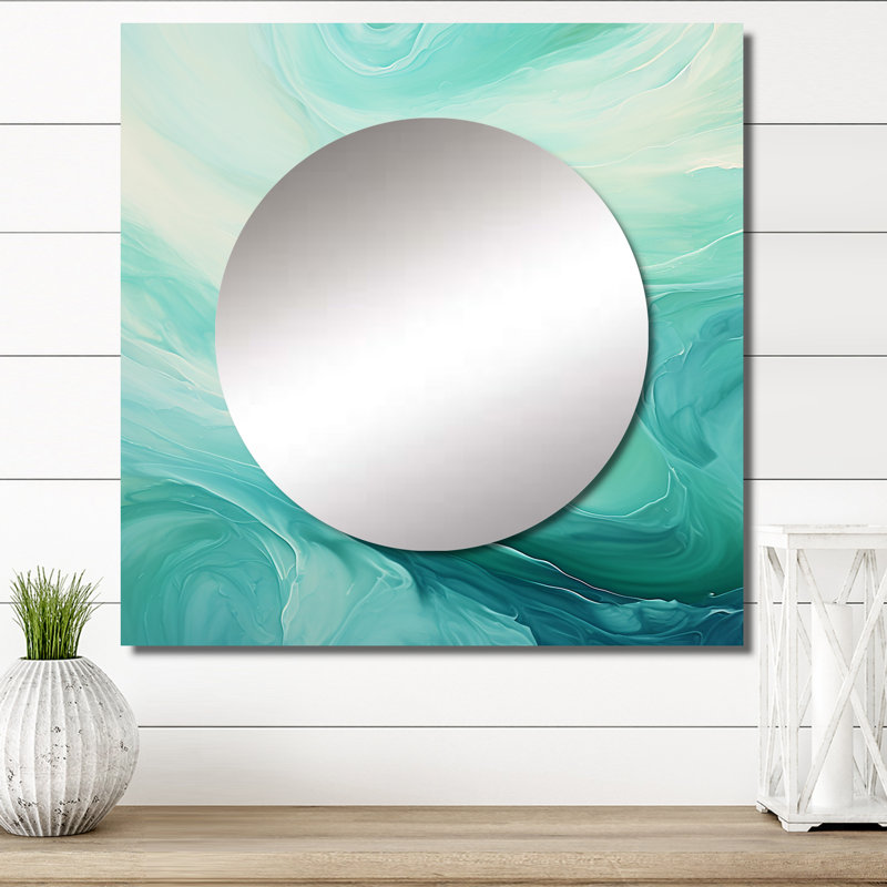 Miroir mural Laniaya - Coastal Waves, 36 po x 36 po