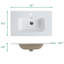 Grand meuble-lavabo de rangement mural avec lavabo en céramique avec 1 trou de robinet, lavabo une pièce sans drain et robinet, pré-assemblé