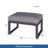 Set Of 2 26" All-Weather Aluminum Patio Ottomans Footrests With Thick Gray Cushions-466535898