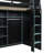Modern Loft Bed With Desk, Storage Bookcase And Lighted Open Wardrobe-1334438121