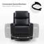 Fauteuil inclinable et pivotant en cuir véritable l 30,3 po Chikako-78550774
