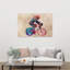 «Dynamic Watercolor Cyclist», art mural contemporain-129474781