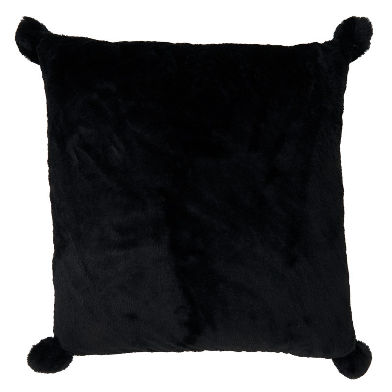 Square Pillow Cover & Insert, Black