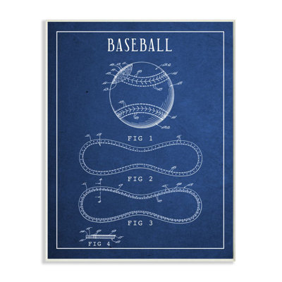 «Baseball Blue Vintage Sports Design» par Daphne Polselli, impression