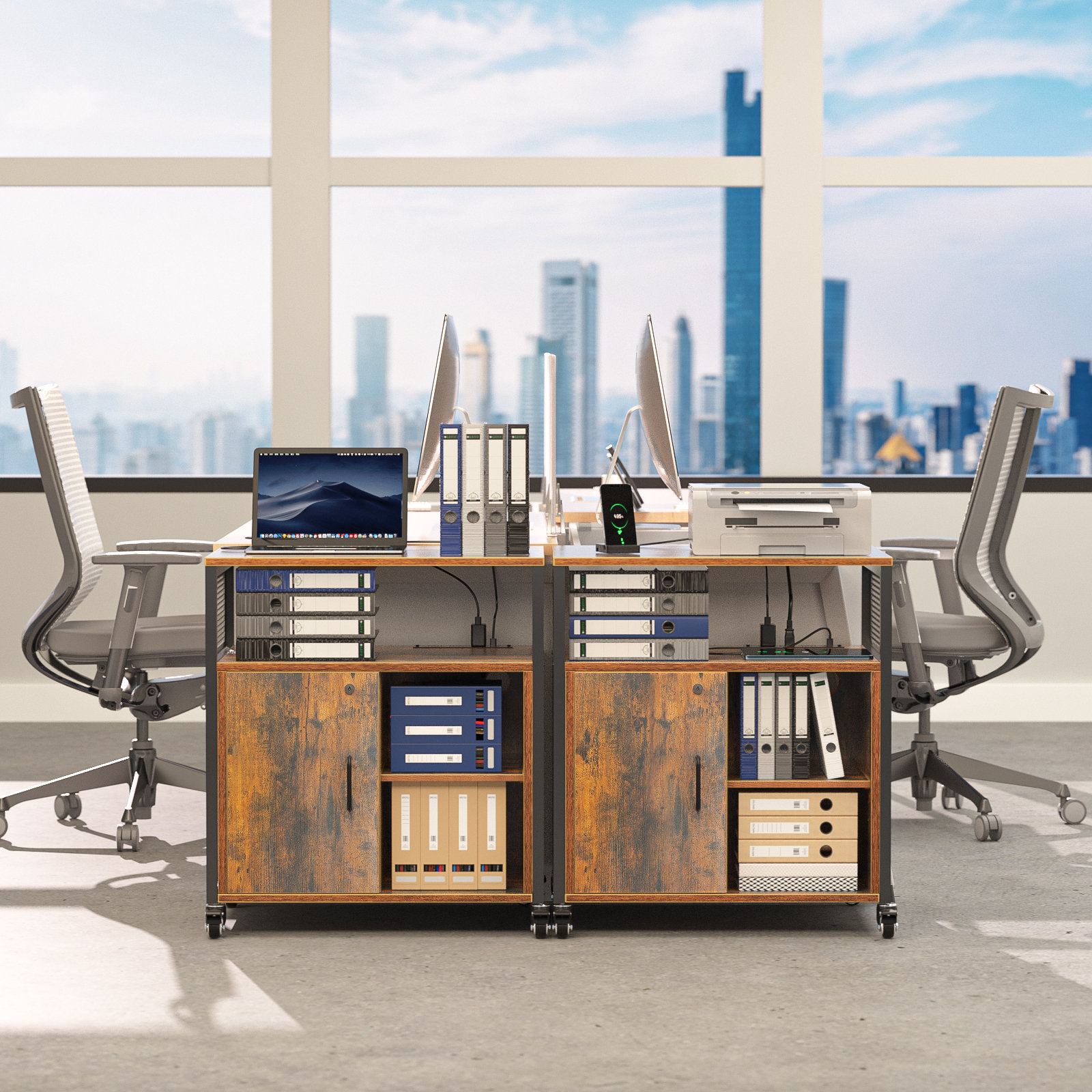 HOOBRO 2 Drawer Mobile File Cabinet, Rolling Printer Stand Vertical Filing Cabinet Office Drawers Filing Cart Home Office A4 Letter Size Nonwovens Dra HOOBRO 2 Drawer Mobile File Cabinet, Rolling Printer Stand Vertical Filing Cabinet Office Drawers Filing Cart Home Office A4 Letter Size Nonwovens Dra