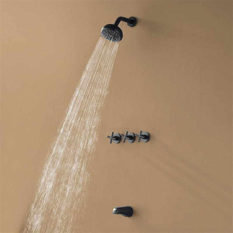 Robinet de baignoire et douche, Noir mat