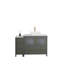 Ensemble de meuble-lavabo autoportant à simple cuve 48 "avec plateau en marbre et miroir assortis Ravenna-109234228