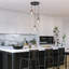 Lustre moderne en grappe dorée à 3 lumières avec verre bullé pour intérieur sec-523948319-523948317