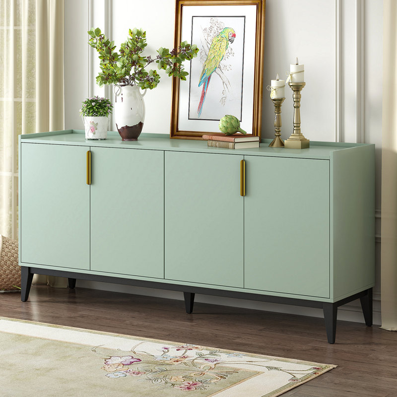 Armoire de rangement Buffet avec 4 portes pour le couloir, le vestibule, le salon et la tablette réglable