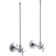 Pair Npt Angle Supplies with Stop, Cross Handle and Annealed Vertical Tube