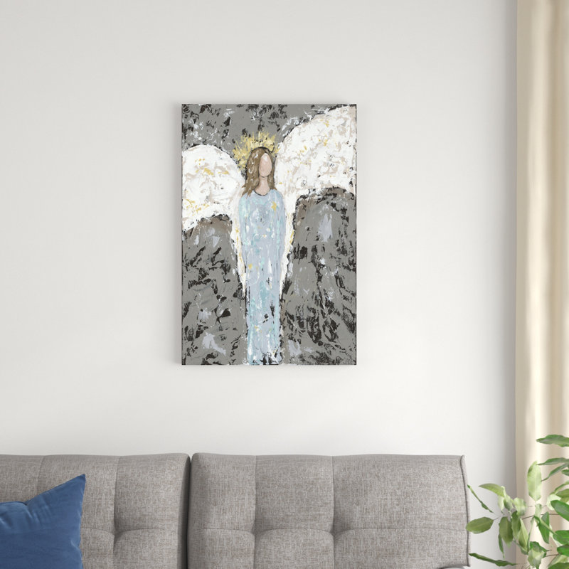 Anges tout le monde I, H 30 po x l 20 po x P 1,25 po
