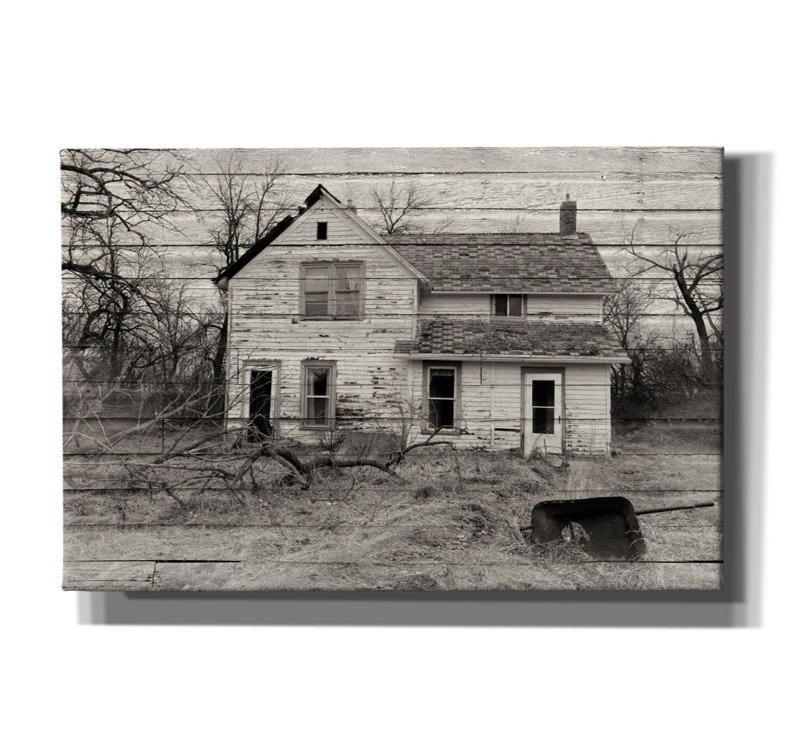 «Lost Farmstead On The Prairie 067» par Gordon Semmens, H 12 po x l 18 po x P 0,75 po