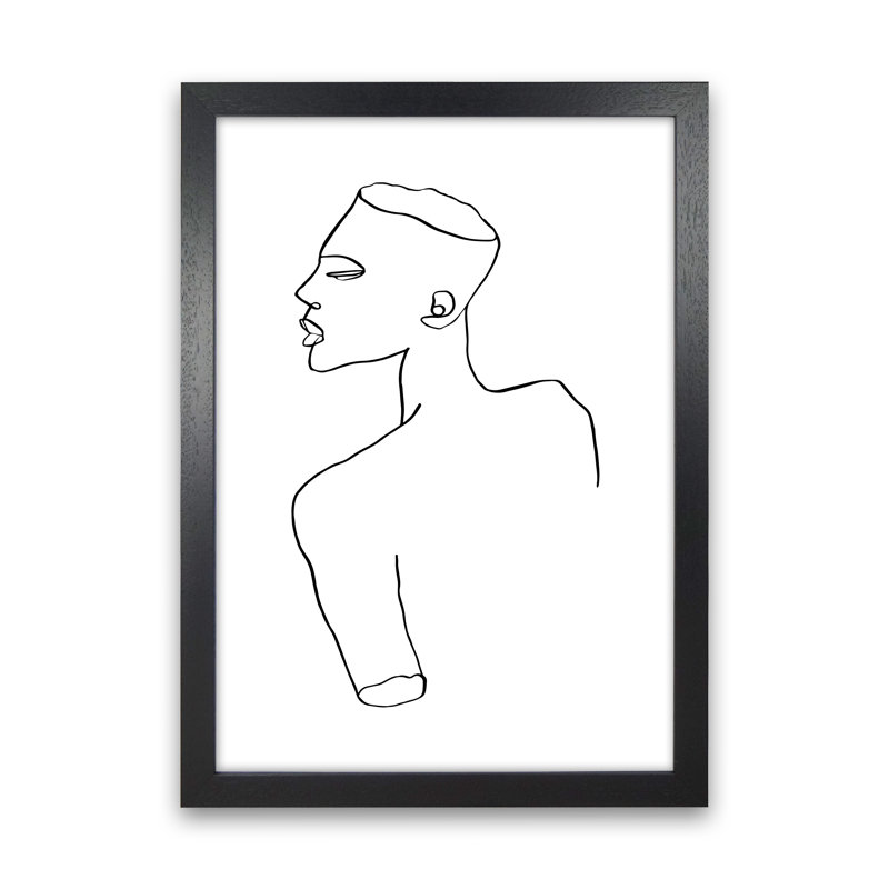 Female Statue 1 by Planeta444 - Print, Black Framed, 88cm H x 64cm W x 3cm D