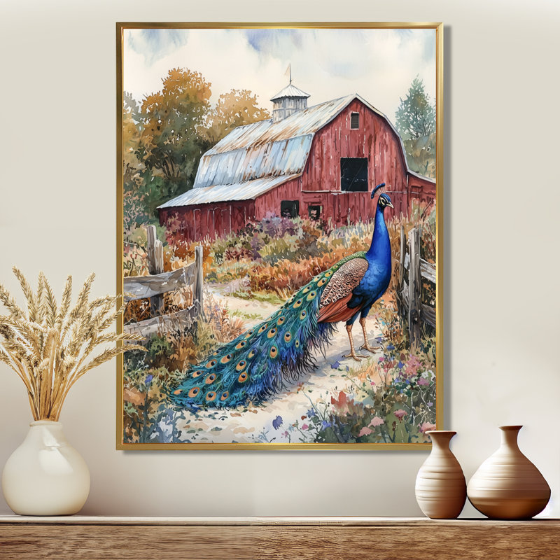 Ingleside - Animals Canvas Art Print, H 32 po x l 16 po, Reproduction encadrée sans passe-partout, Doré