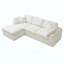 Canapé d'angle infonuagique pour salon, canapé d'angle en L sans structure avec pouf, canapé d'angle modulaire 3 places-1555942573