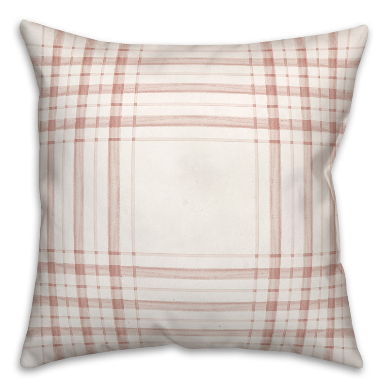  Housse et insert de coussin extérieur peint, 16 po x 16 po, Rose