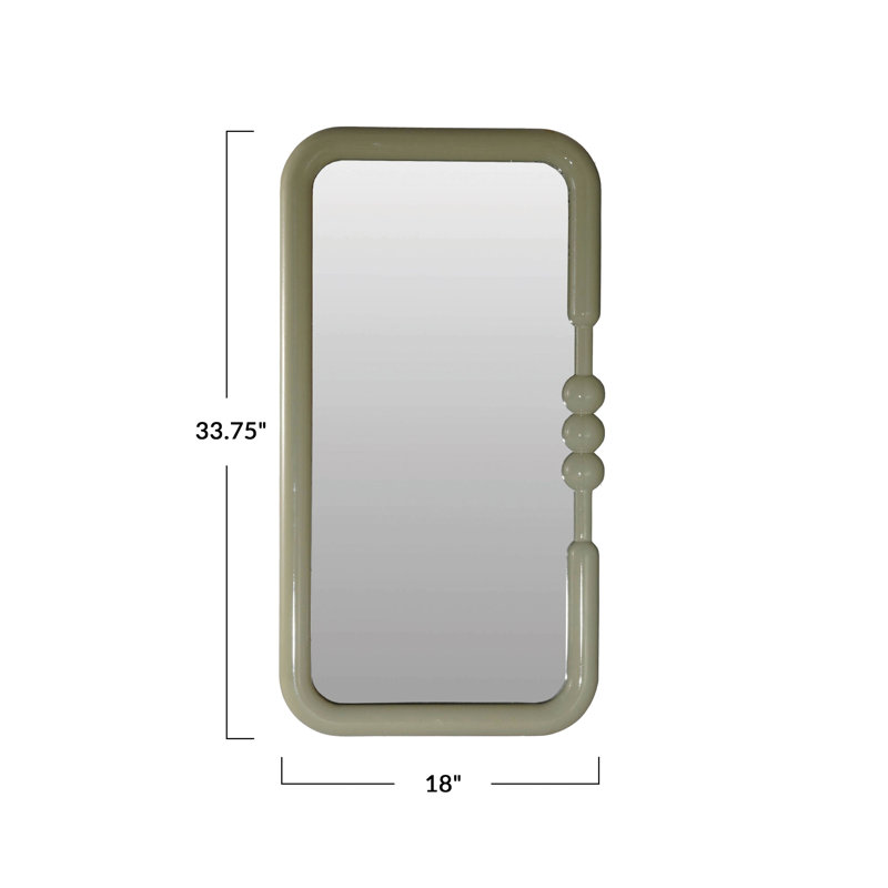 Miroir mural en bois avec boule