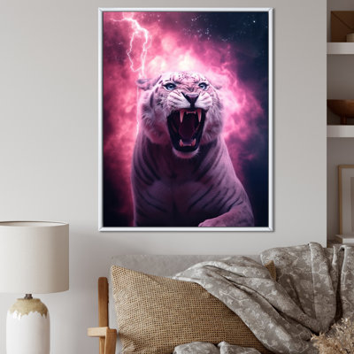 «Pink Lightening WIld Tiger I», reproduction sur toile