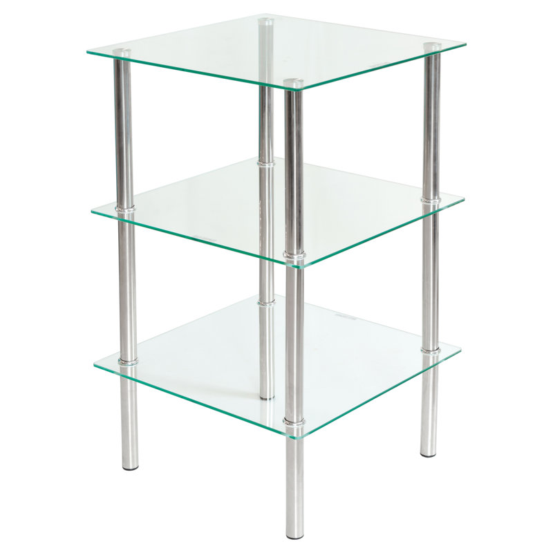 Glass Top End Table
