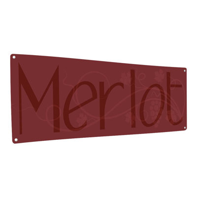 " Merlot Grapes Metal Sign "