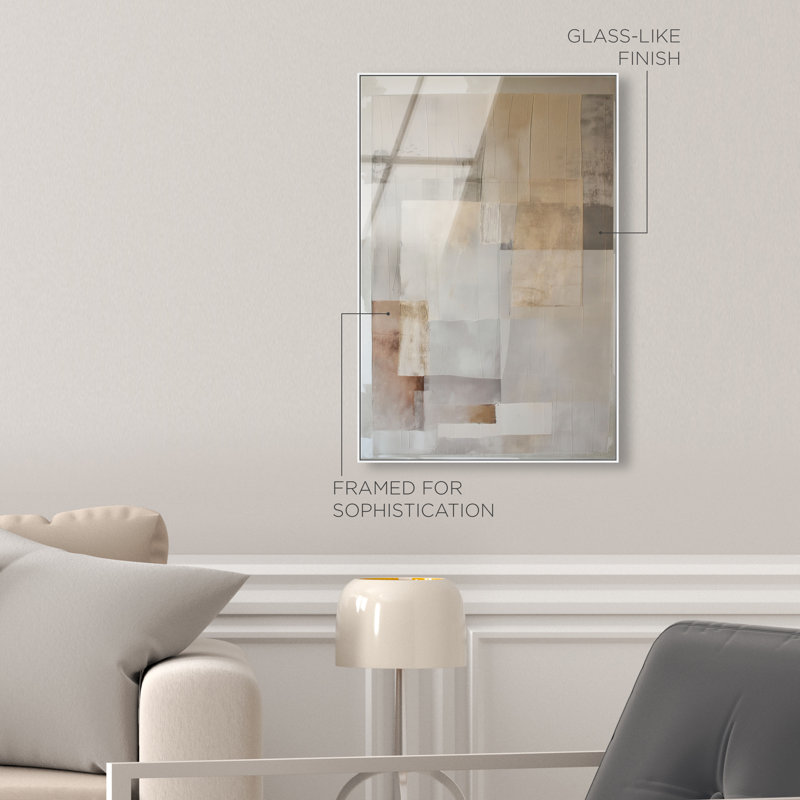 Dustveil (II) High-Gloss Frameless Acrylic Glass Wall Art Abstract Print by Oliver Gal, Ready to Hang, 10 x 15, 16"H x 11"W