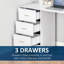 47" Modern Home Office Computer Desk Bookcase Combo Writing Table Workstation With 3 Drawer And Storage Shelf