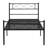Twin Size Bed Frame, Metal Bed with Headboard, Heavy-Duty Platform Bed, Mattress Foundation with Slats Support, No Box Spring Needed-2041442011-2021359671