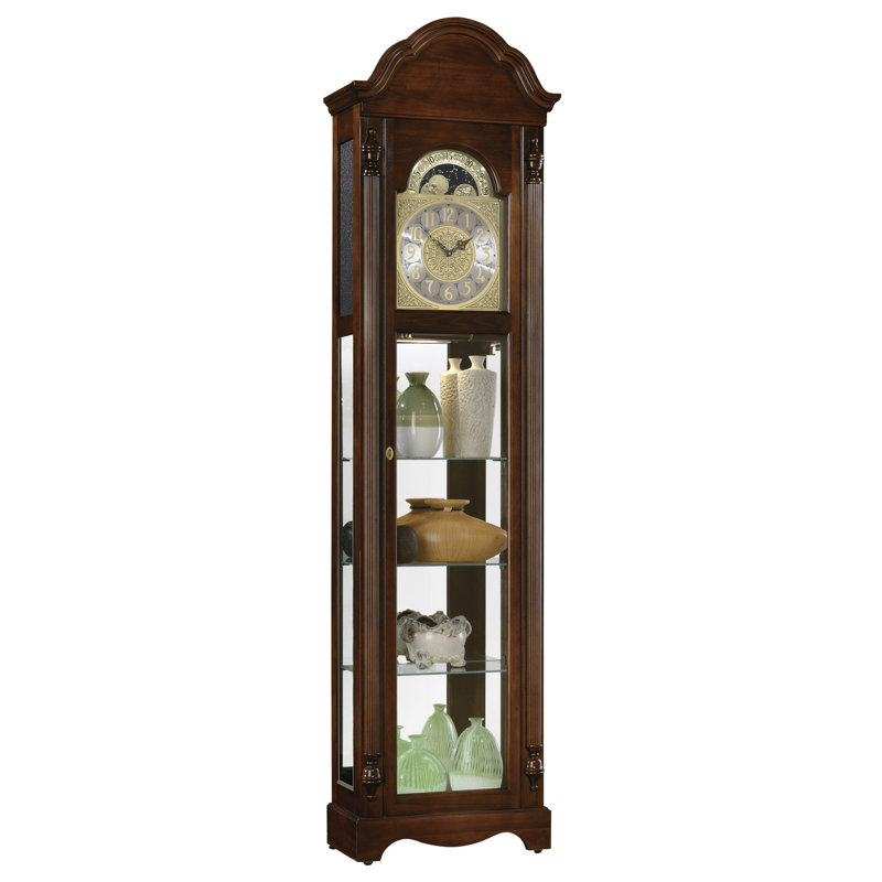 200.7cm Solid + Manufactured Wood Grandfather Clock with Adjustable Chime Volume