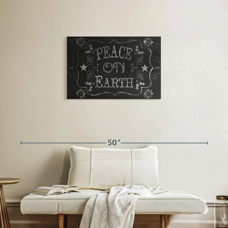 Tableau noir Lelend Peace On Earth, H 20 po x l 30 po