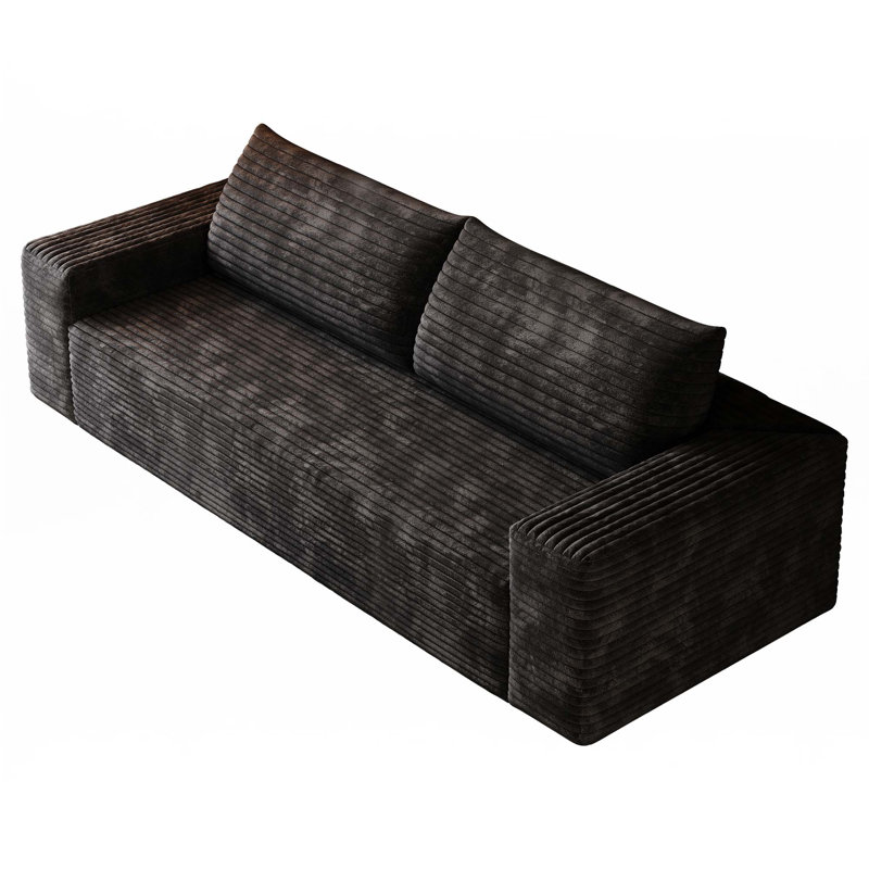 Canapé, H 25,22 po x l 70,92 po x P 35,46 po, 3, Noir