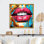 Art mural sur toile Sensual Red Lips Retro Glam