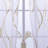 Gold White Sheer Curtains 2 Panels Set Short Bedroom See Through Sheer Curtains & Drapes Grommet Top Transparent Sheers With Wave Patterns (54" W X 72" L)