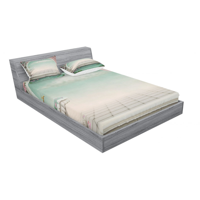 Microfiber Sheet Set, Queen Sheet Set with Fitted Sheet