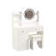 Meuble-lavabo blanc avec miroir et lumières