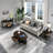 Bebi Abstract Oval Coffee Table with Storage-1596097002