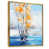 Toile avec cadre flottant or