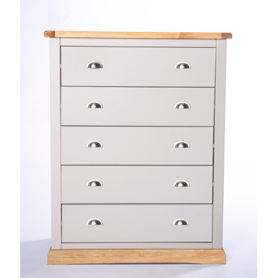 Kolton 90 cm W Chest of 5 Drawers