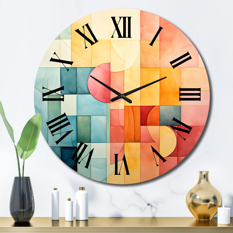 Horloge murale «Cubism Experiment with Minimalist II», Grand
