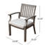 Chaises de salle à manger d'extérieur modernes en aluminium avec coussins gris foncé et argentés, léger, 25,44 de large, assemblage inclus, structure stable, rouille, conception élégante, cadre, requis,